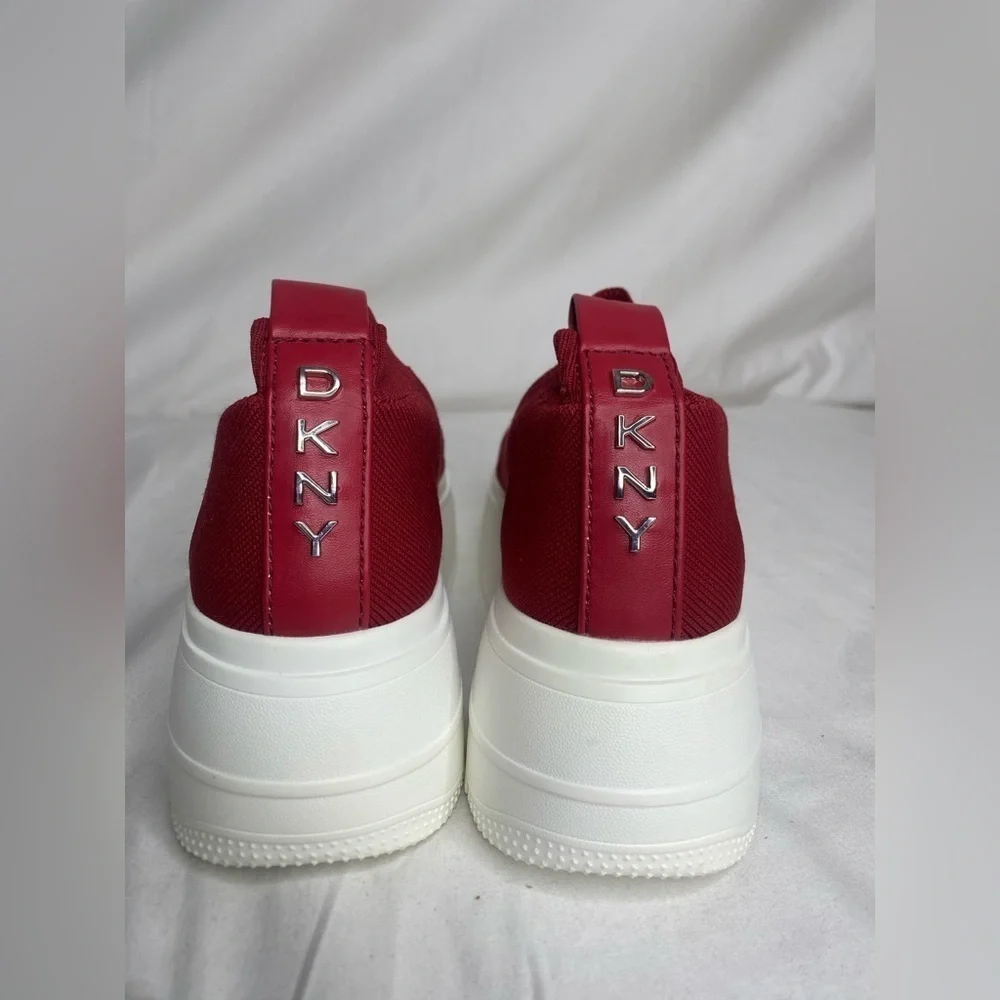 DKNY Mada Slip On Red Sneaker Size 8.5M